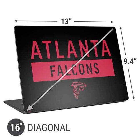 NFL Atlanta Falcons Black Performance Series Universal Laptop 16in (13 x 9.4in) Skin
