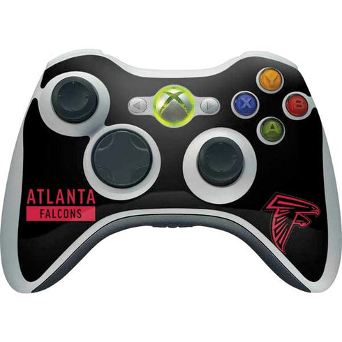 NFL Atlanta Falcons Black Performance Series Xbox 360 Wireless Controller Skin