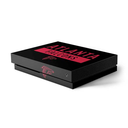 NFL Atlanta Falcons Black Performance Series Xbox One X Console Skin