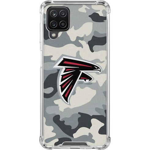 NFL Atlanta Falcons Camo Galaxy A12 Clear Case