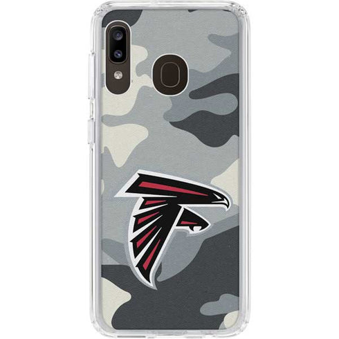 NFL Atlanta Falcons Camo Galaxy A20 Clear Case