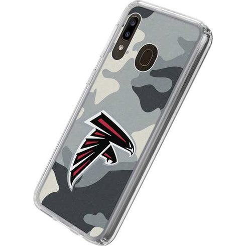 NFL Atlanta Falcons Camo Galaxy A20 Clear Case