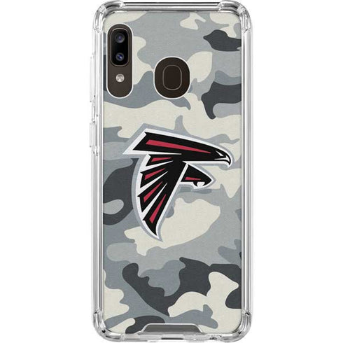 NFL Atlanta Falcons Camo Galaxy A30 Clear Case