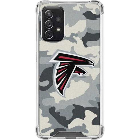 NFL Atlanta Falcons Camo Galaxy A72 5G Clear Case