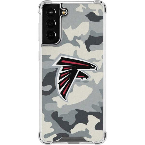 NFL Atlanta Falcons Camo Galaxy S21 FE Clear Case