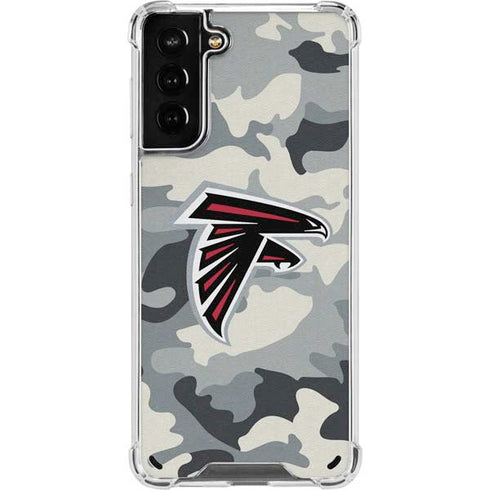 NFL Atlanta Falcons Camo Galaxy S21 Plus 5G Clear Case