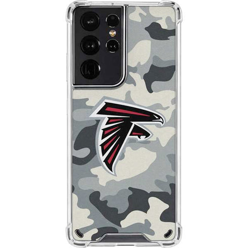NFL Atlanta Falcons Camo Galaxy S21 Ultra 5G Clear Case