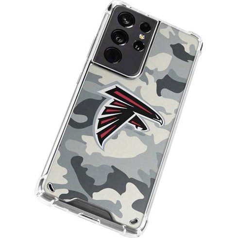 NFL Atlanta Falcons Camo Galaxy S21 Ultra 5G Clear Case
