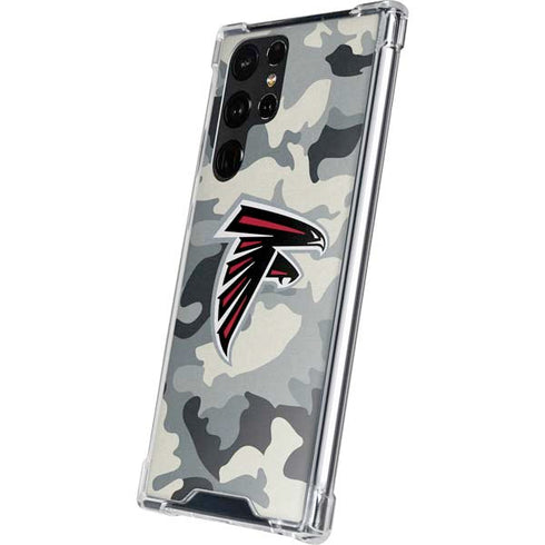 NFL Atlanta Falcons Camo Galaxy S22 Ultra Clear Case