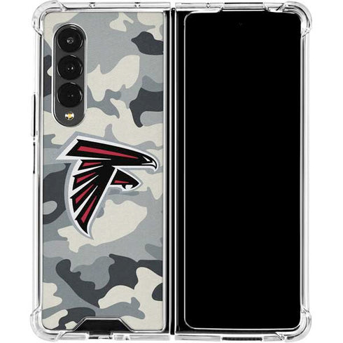 NFL Atlanta Falcons Camo Galaxy Z Fold4 5G Clear Case