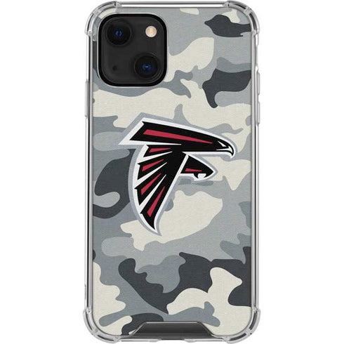 NFL Atlanta Falcons Camo iPhone 13 Mini Clear Case
