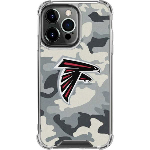 NFL Atlanta Falcons Camo iPhone 15 Pro Clear Case