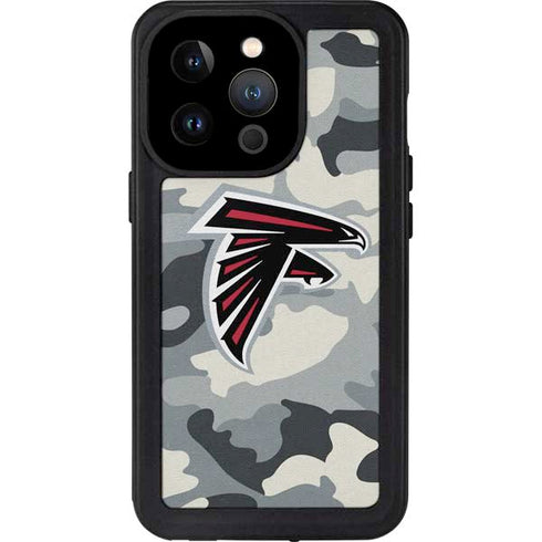 NFL Atlanta Falcons Camo iPhone 14 Pro Waterproof Case