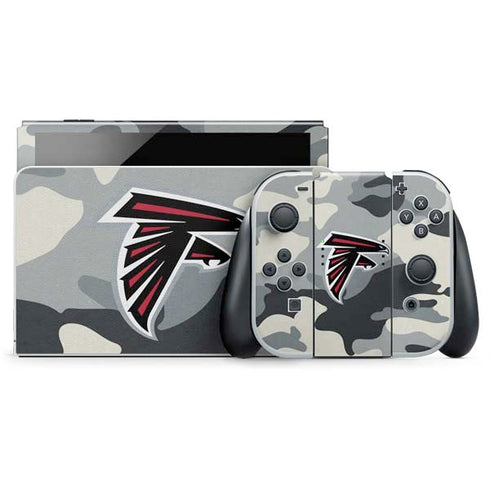 NFL Atlanta Falcons Camo Nintendo Switch OLED (2021) Skin