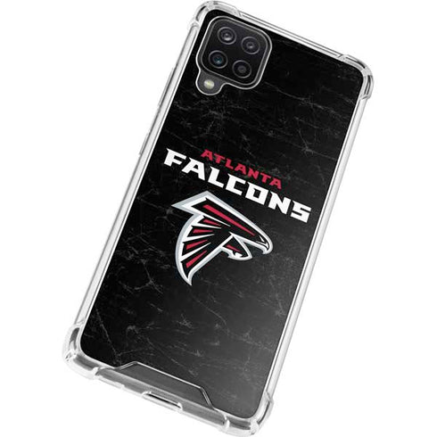 NFL Atlanta Falcons Distressed Galaxy A12 Clear Case