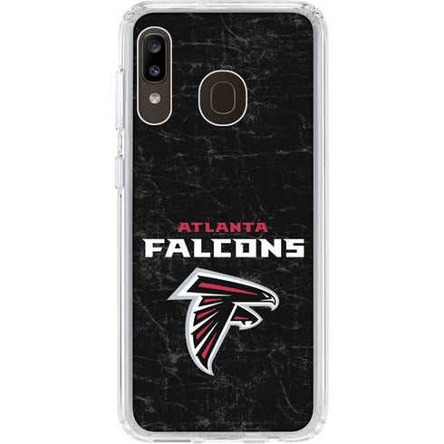 NFL Atlanta Falcons Distressed Galaxy A20 Clear Case