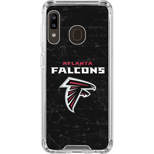 NFL Atlanta Falcons Distressed Galaxy A30 Clear Case