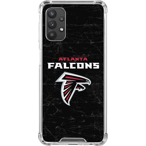 NFL Atlanta Falcons Distressed Galaxy A32 5G Clear Case