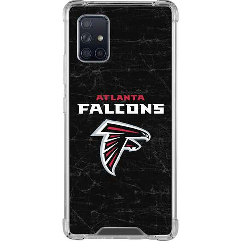 NFL Atlanta Falcons Distressed Galaxy A71 5G Clear Case
