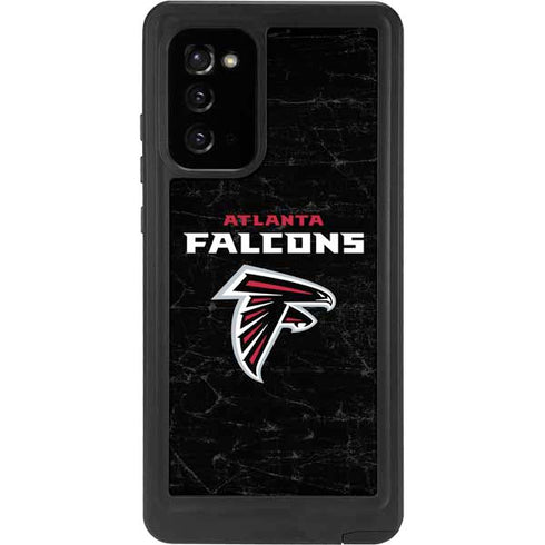 NFL Atlanta Falcons Distressed Galaxy Note20 5G Waterproof Case