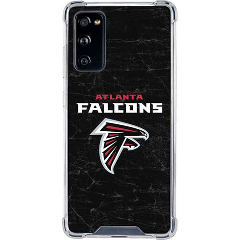 NFL Atlanta Falcons Distressed Galaxy S20 FE Clear Case