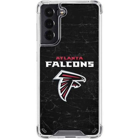 NFL Atlanta Falcons Distressed Galaxy S21 5G Clear Case