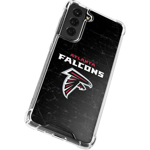 NFL Atlanta Falcons Distressed Galaxy S21 FE Clear Case