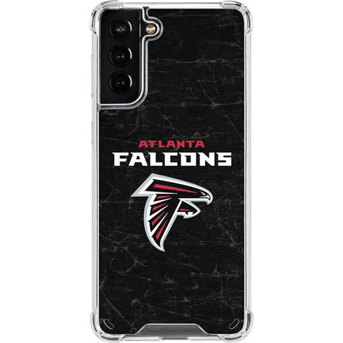 NFL Atlanta Falcons Distressed Galaxy S21 Plus 5G Clear Case