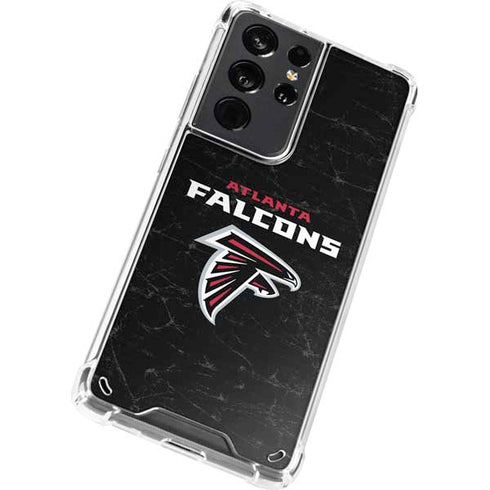 NFL Atlanta Falcons Distressed Galaxy S21 Ultra 5G Clear Case