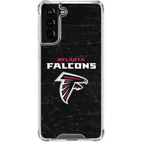 NFL Atlanta Falcons Distressed Galaxy S22 Plus Clear Case