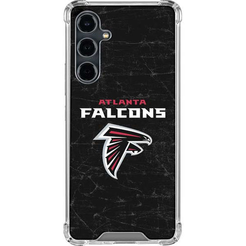NFL Atlanta Falcons Distressed Galaxy S23 FE Clear Case