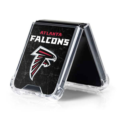 NFL Atlanta Falcons Distressed Galaxy Z Flip5 5G Clear Case