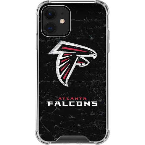 NFL Atlanta Falcons Distressed iPhone 12 Clear Case