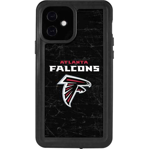 NFL Atlanta Falcons Distressed iPhone 12 Waterproof Case