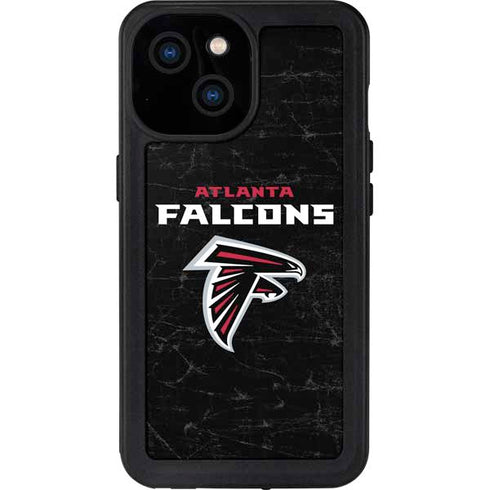 NFL Atlanta Falcons Distressed iPhone 13 Mini Waterproof Case