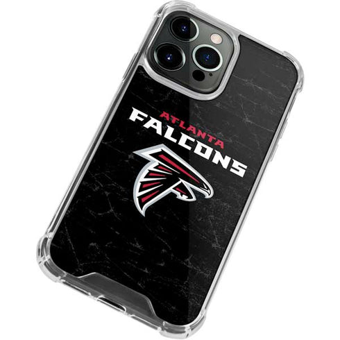 NFL Atlanta Falcons Distressed iPhone 13 Pro Max Clear Case