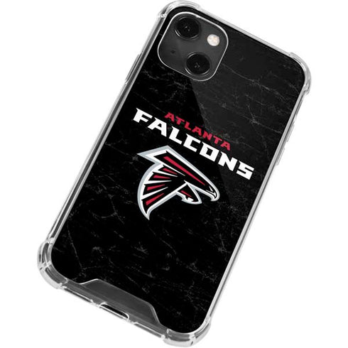 NFL Atlanta Falcons Distressed iPhone 15 Plus Clear Case