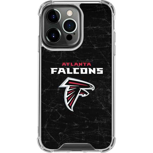 NFL Atlanta Falcons Distressed iPhone 14 Pro Clear Case