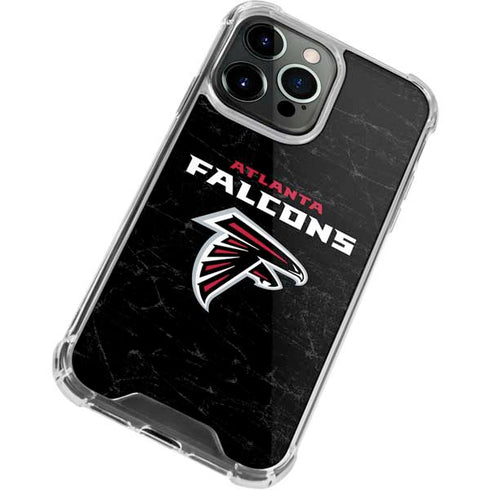 NFL Atlanta Falcons Distressed iPhone 15 Pro Max Clear Case