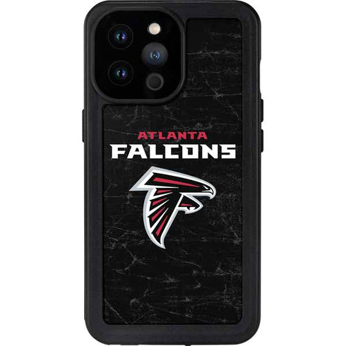 NFL Atlanta Falcons Distressed iPhone 14 Pro Max Waterproof Case