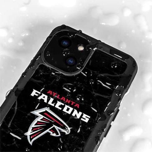 NFL Atlanta Falcons Distressed iPhone 15 Waterproof Case