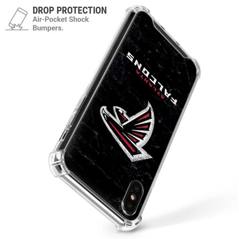 NFL Atlanta Falcons Distressed iPhone XS Max Clear Case
