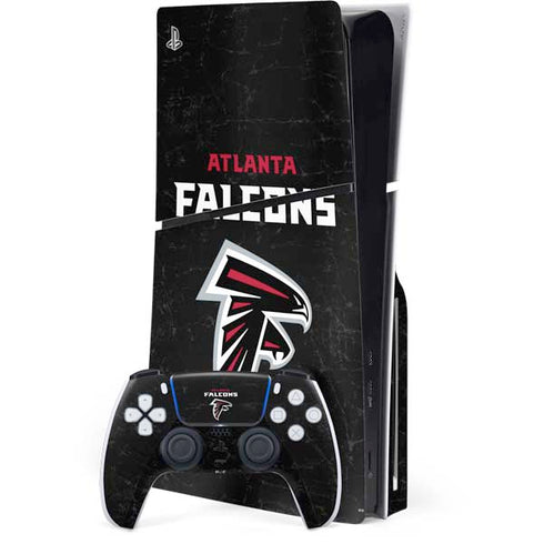 NFL Atlanta Falcons Distressed PS5 Slim Disk Bundle Skin
