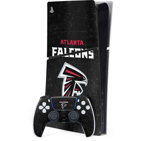 NFL Atlanta Falcons Distressed PS5 Slim Digital Edition Bundle Skin