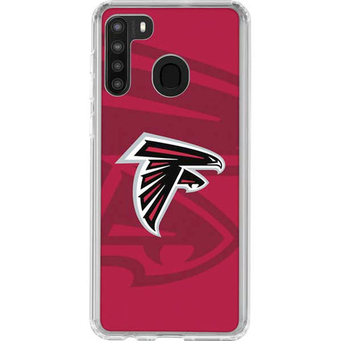 NFL Atlanta Falcons Double Vision Galaxy A21 Clear Case