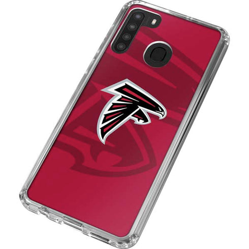 NFL Atlanta Falcons Double Vision Galaxy A21 Clear Case