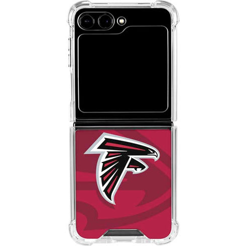 NFL Atlanta Falcons Double Vision Galaxy Z Flip5 5G Clear Case