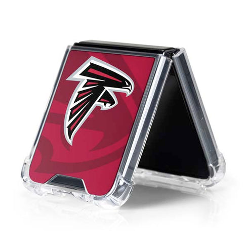 NFL Atlanta Falcons Double Vision Galaxy Z Flip5 5G Clear Case