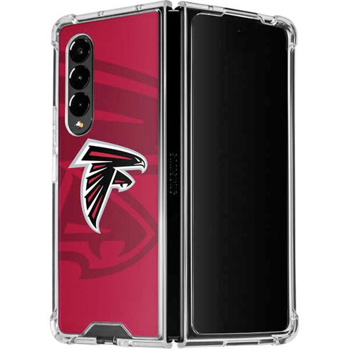 NFL Atlanta Falcons Double Vision Galaxy Z Fold4 5G Clear Case