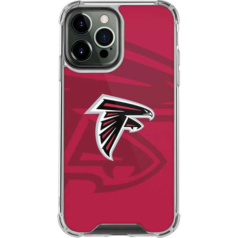 NFL Atlanta Falcons Double Vision iPhone 14 Pro Max Clear Case